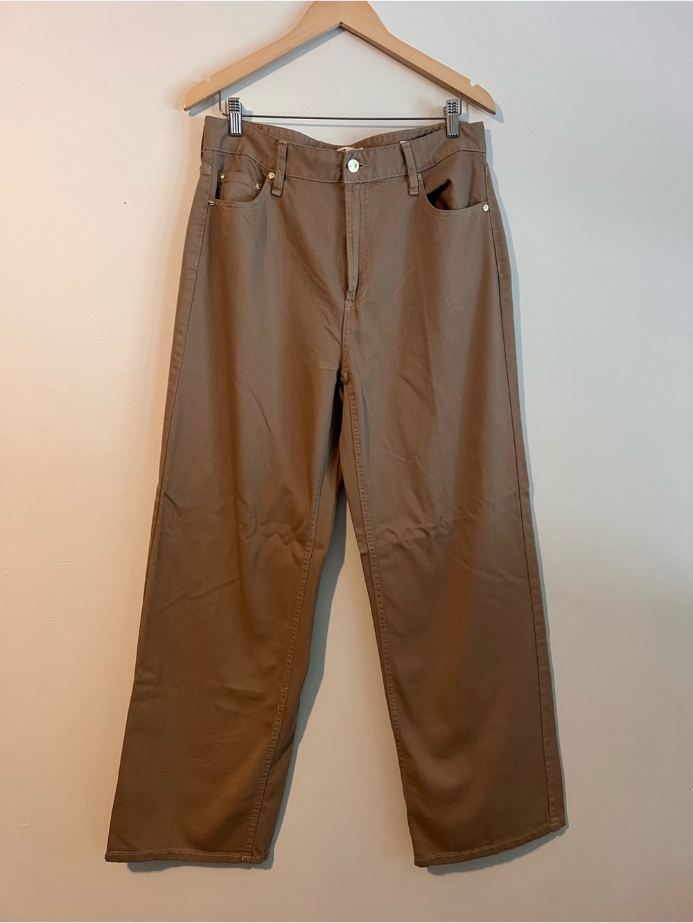 Oat New York Wide-Leg Jeans in Brown